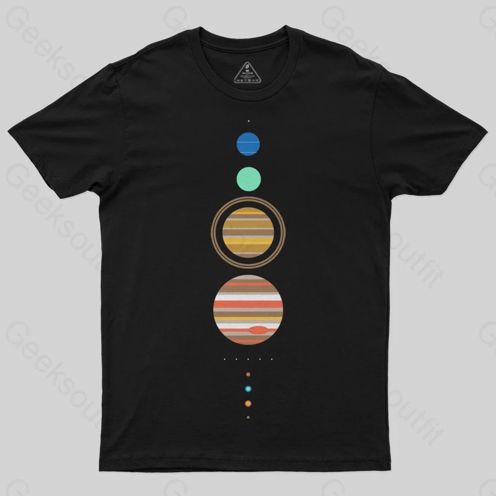 Preview New Products Minimal Solar System  T-Shirt