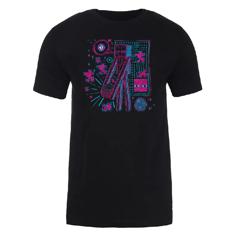 Noble And Elegant Minecraft Acid Sketch Enderman Adult Short Sleeve T-Shirt