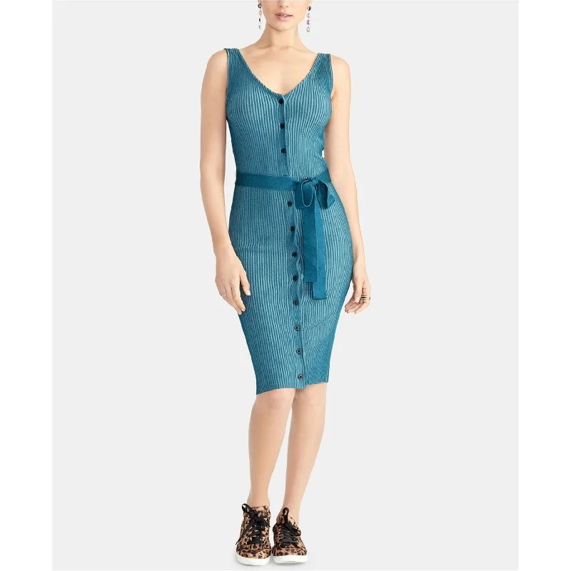Goddess Outfit Rachel Roy Womens Bodycon Sweater Dress, Blue, Medium