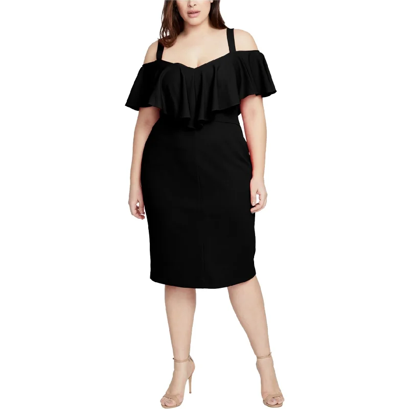 Cozy Shirts Rachel Roy Womens Cold Shoulder Sheath Dress