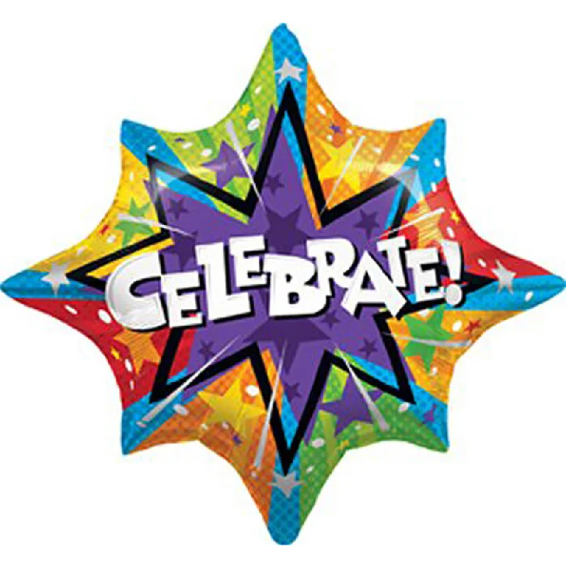 Elegant Style 34 inch CELEBRATE COLORFUL STARBUST