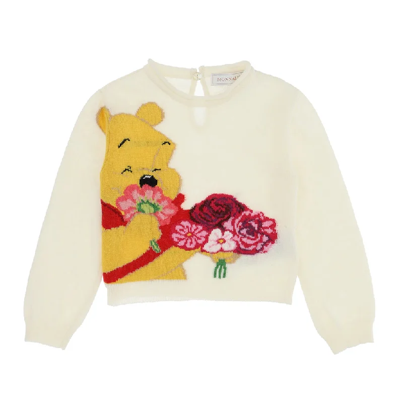 Retro Design Winnie The Pooh White Sweater