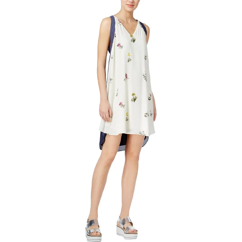 New Autumn And Winter Styles Rachel Roy Womens Printed High-Low Dress, Off-White, Medium