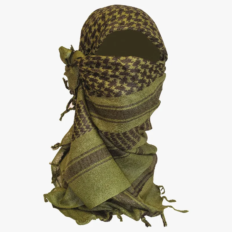 Luxury Classic Web-Tex Military Army Shemagh in Green and Black