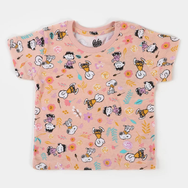 Street Charm Infant Girls T-Shirt Character Printed - Scallop
