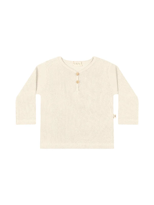 Fashionable And Versatile Longsleeve Button Tee