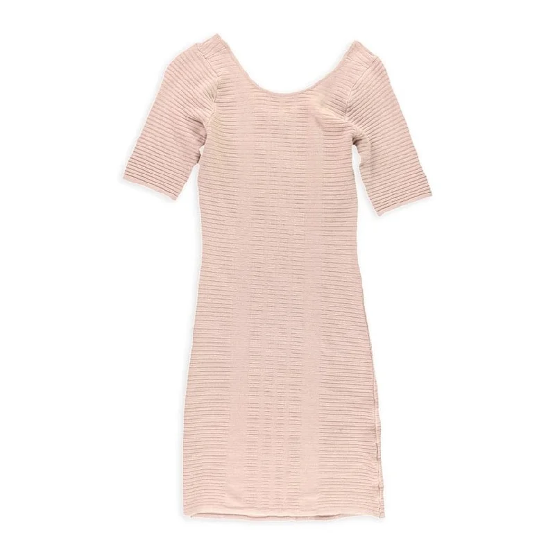Fashion Pioneer GUESS Womens Knit Bodycon Dress, Pink, Small