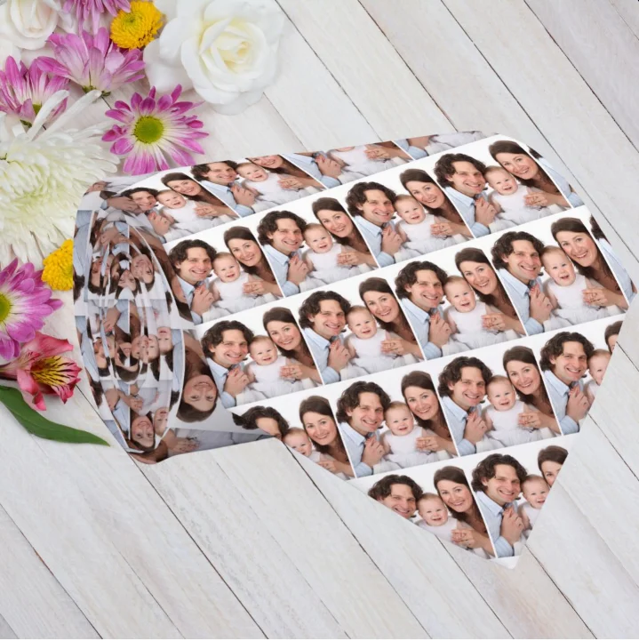 Simple Matching Custom Family Photo Personalized Neck Tie