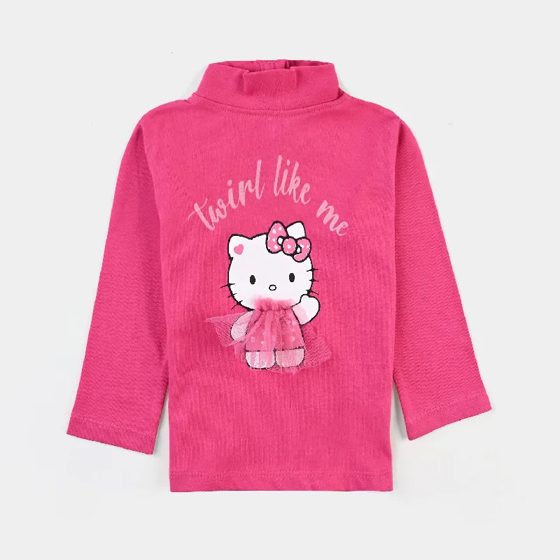 Simple Design Infant Girls Cotton Jersey T-Shirt Twirl Like Me-Pink