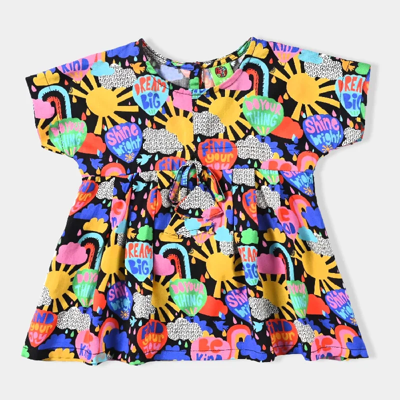 Sports Zipper Style Infant Girls Viscose Casual Top Sunshine-Multi