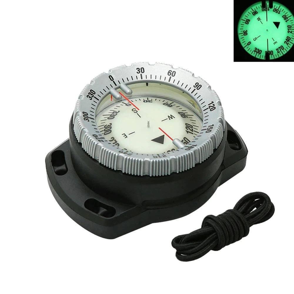 Comfortable and simple 50M Underwater Diving Compass Luminous Dive Wrist Compass Waterproof Navigation Tool with Elastic Rope for Outdoor Camping Comfortable and simple 50M Underwater Diving Compass Luminous Dive Wrist Compass Waterproof Navigation Tool with Elastic Rope for Outdoor Camping