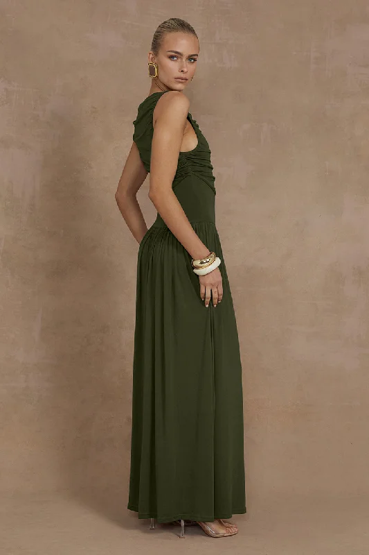Elegant Tailoring NALLA MAXI DRESS - OLIVE