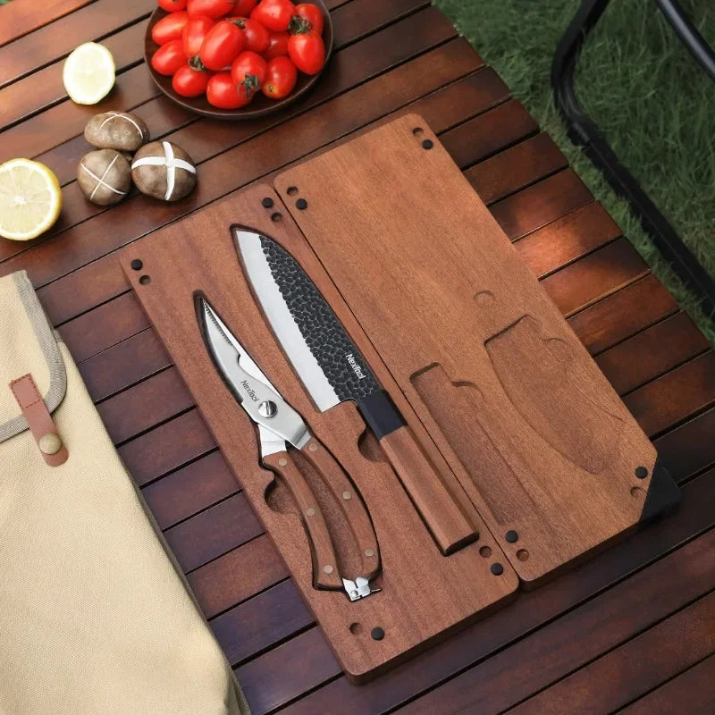 Fashion Pioneer Xiaomi Nextool Campsite Cooking Set Outdoor Camping Portable Knife Scissors Vegetable Board Multi functional Tool Accessories