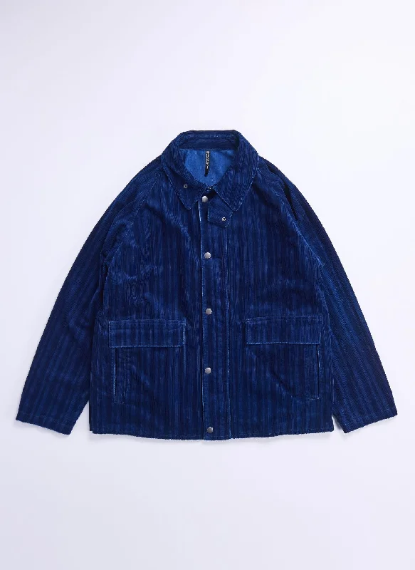 High-quality Design Indigo Cotton Corduroy Hunting Jacket