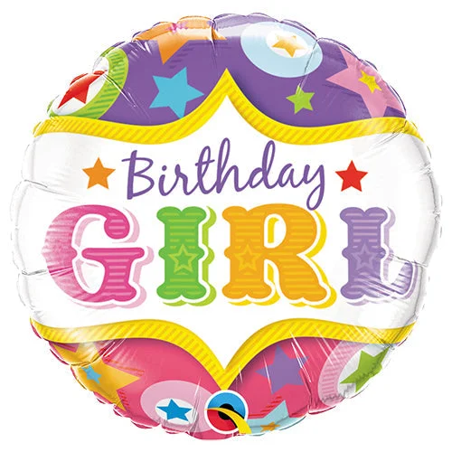 Basic Version 18 inch BIRTHDAY GIRL CIRCUS STARS