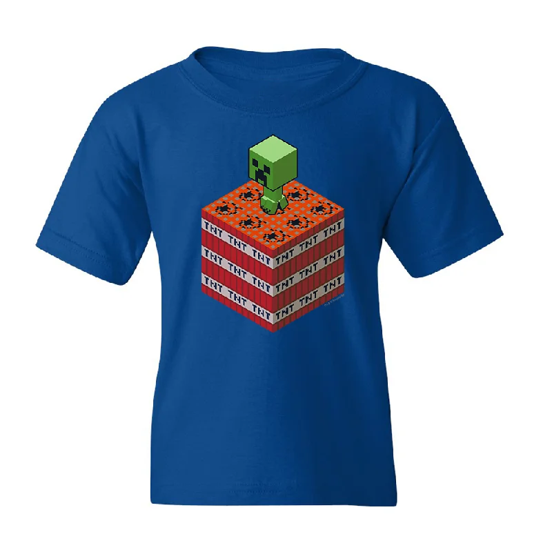Versatile Itinerary Minecraft TNT and Creeper Kids Short Sleeve T-Shirt