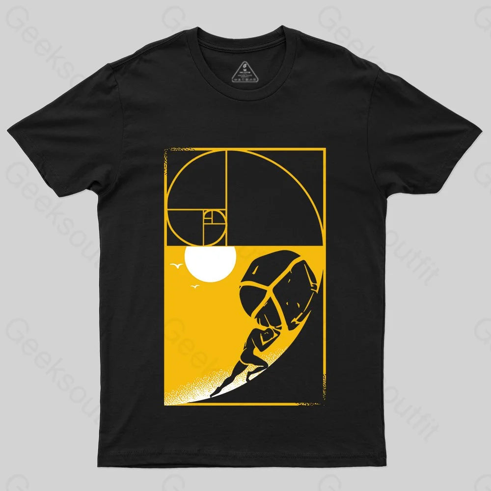 European And American Style One Must Imagine Sisyphus Happy Fibonacci T-shirt