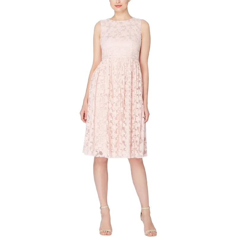 Body Design Catherine Malandrino Womens Reva Lace A-line Fit & Flare Dress, Pink, 10