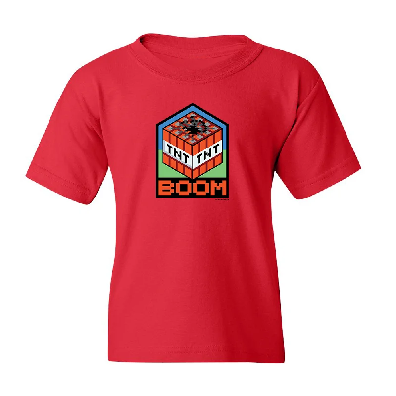 Stylish Comfort Minecraft Boom Kids Short Sleeve T-Shirt