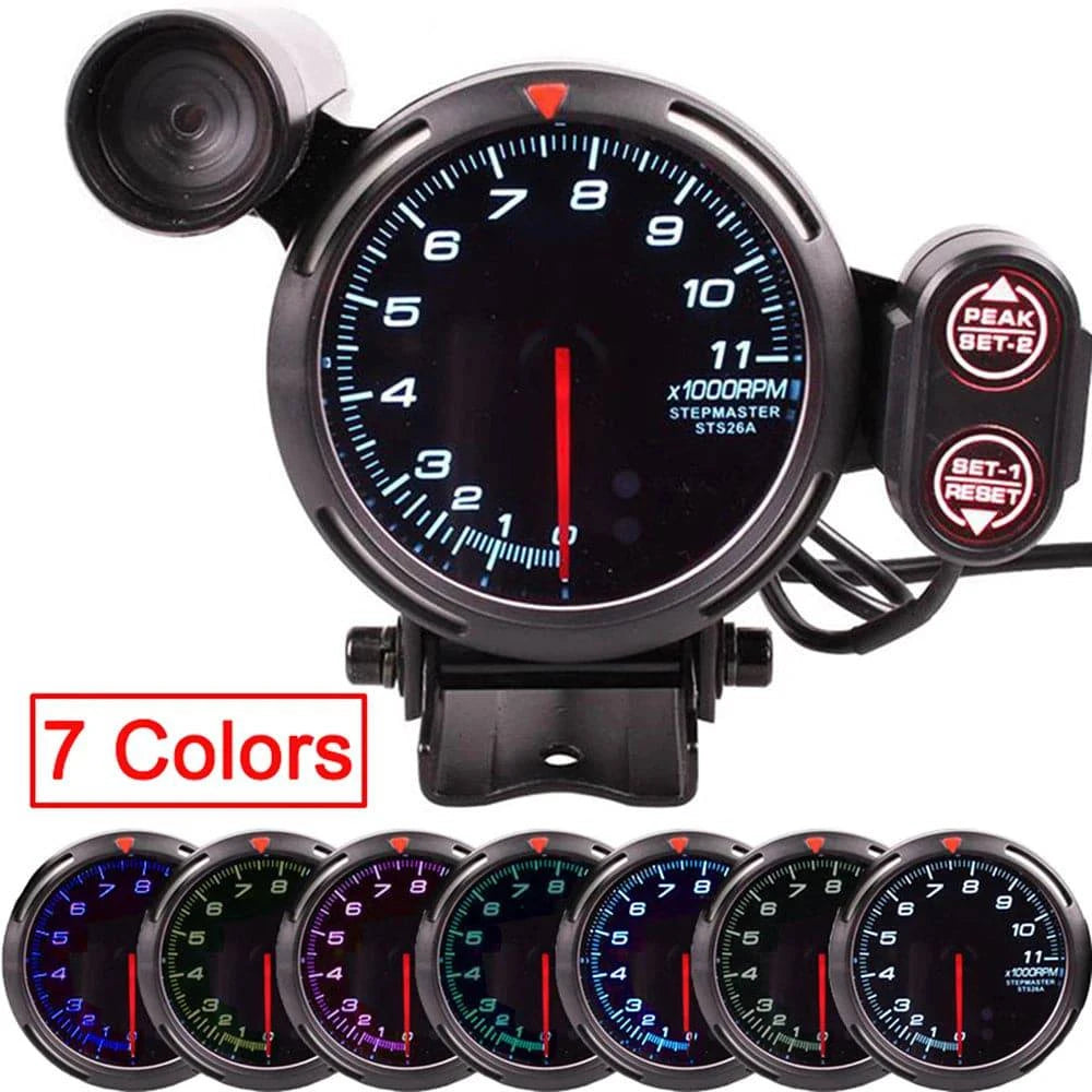 Comfortable Jackets 3.5Inch Diameter MotorcycleTachometer RPM Gauge 12V 0-11000 RPM LED Display with Adjustable 7 Colors Backlight Comfortable Jackets 3.5Inch Diameter MotorcycleTachometer RPM Gauge 12V 0-11000 RPM LED Display with Adjustable 7 Colors Backlight