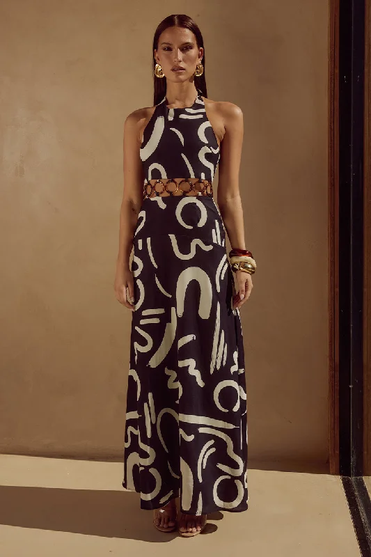 Fashion Comfort CARMEN MAXI DRESS - YORK BLACK