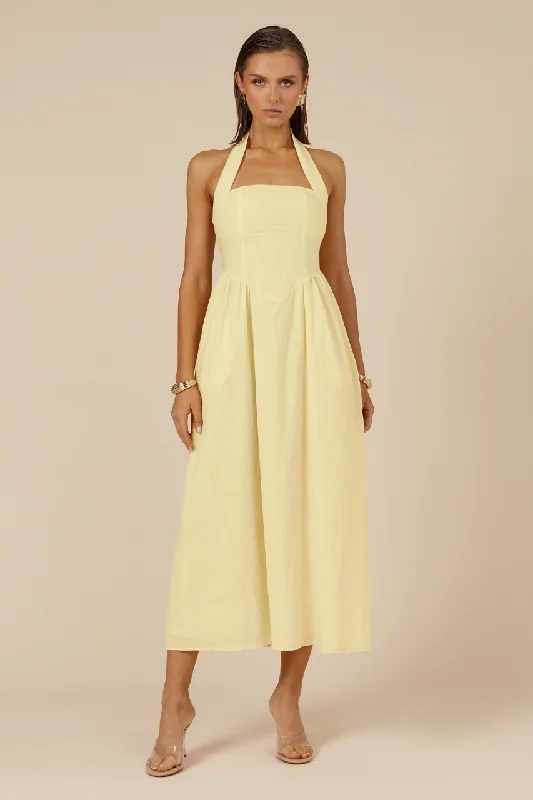 Urban Style LOCKLEA MIDI DRESS - LEMON