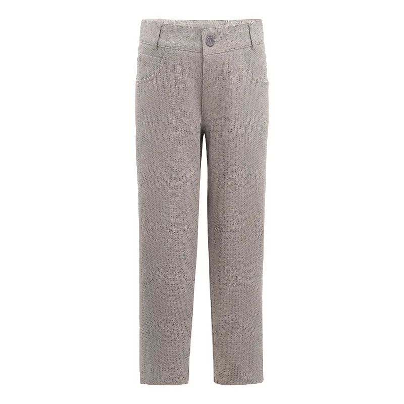 Lounge Chic Beige Casual Pants for Kid Boys