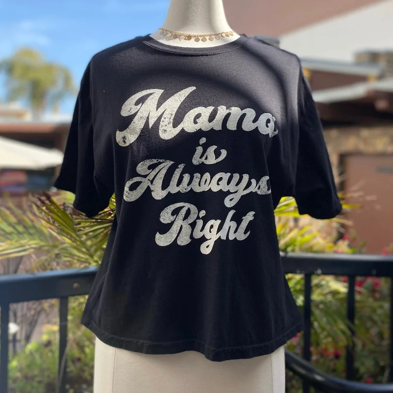 Editorial Design ONLINE EXCLUSIVE - Mama Is Always Right Tee Black