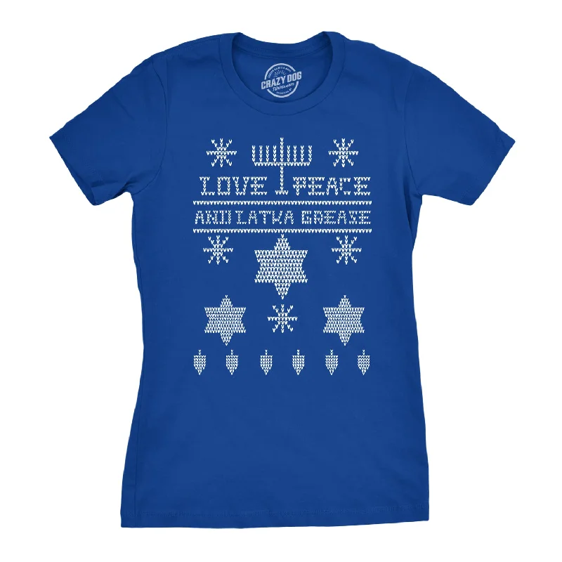 Personalized Wear Ugly Hanukkah Sweater Women's T Shirt