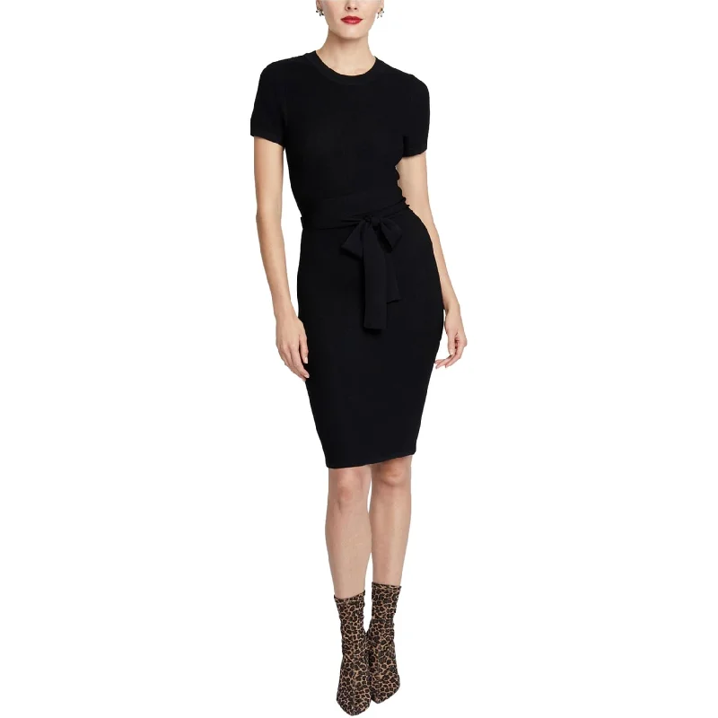 Comfortable And Casual Rachel Roy Womens Solid Sheath Dress, Black, Small
