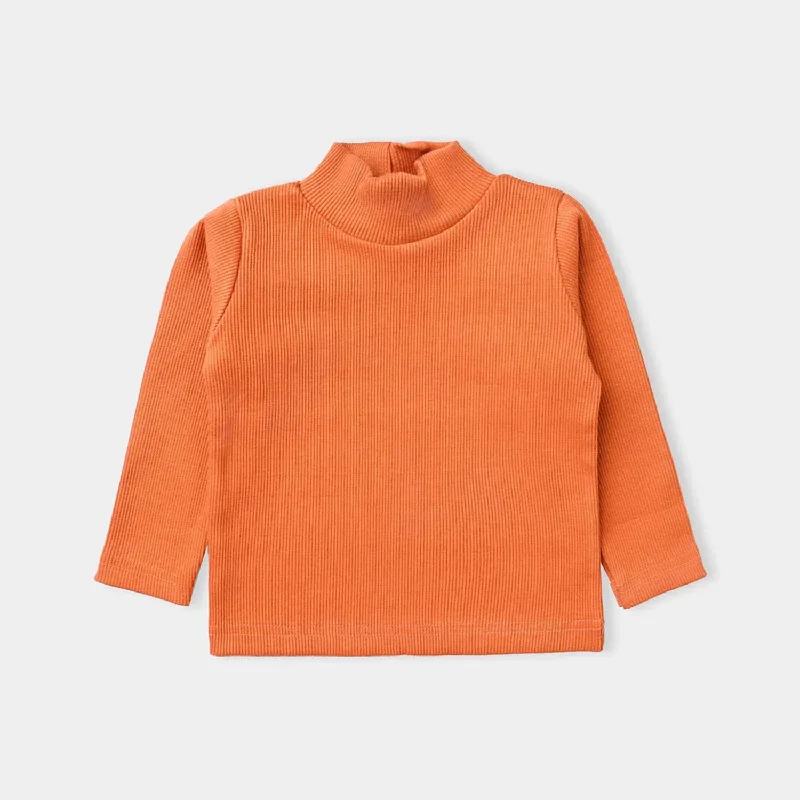 Exquisite Details Infant Unisex Thermal Turtle Neck-Orange