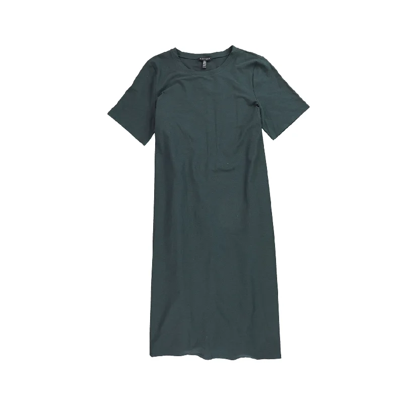Sports outdoor style Eileen Fisher Womens Solid Shirt Dress, Green, X-Small