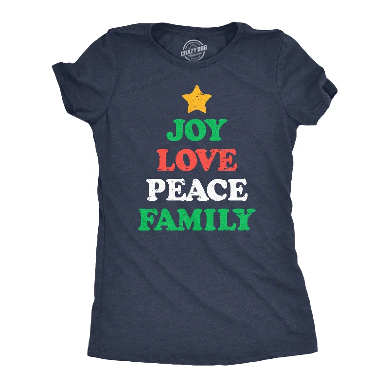 Effortless Style Joy Peace Love Family Women's T Shirt