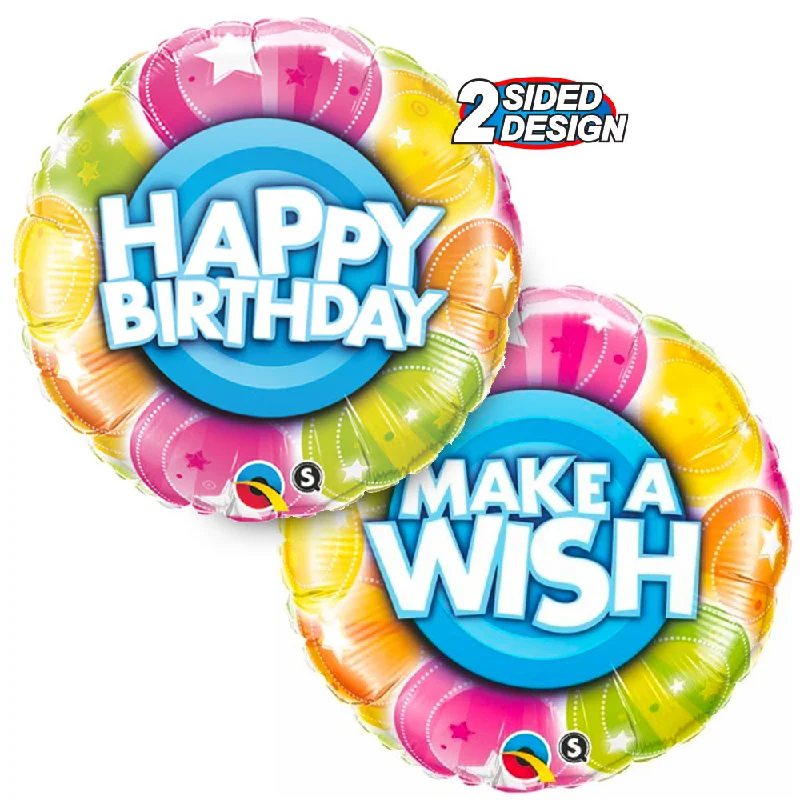 Luxury Customization 18 inch BIRTHDAY MAKE A WISH STARS