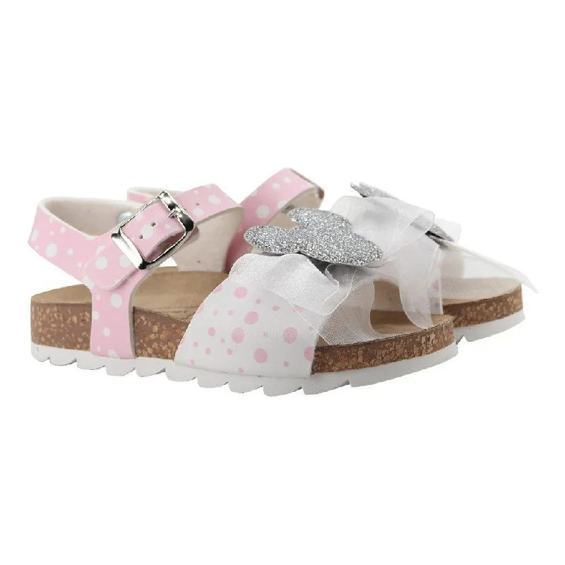 Double-sided Wear Pink Minnie Motif Sandals