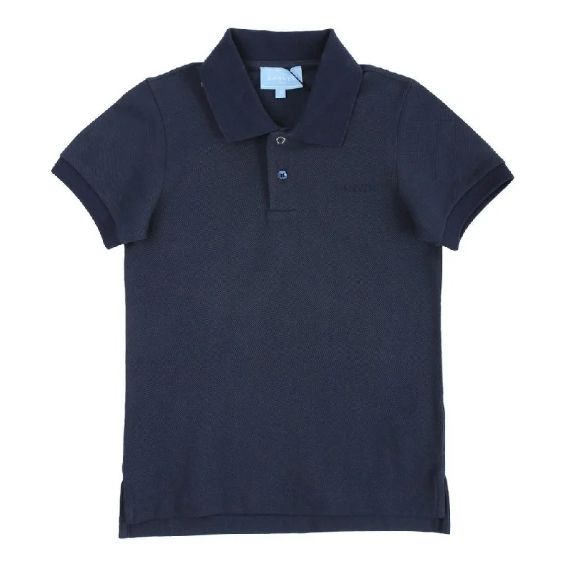 Stand-up collar design Navy Classic Logo Polo