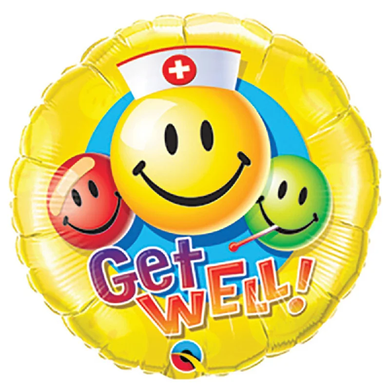 Bottom And Versatile 9 inch GET WELL SMILEY FACES