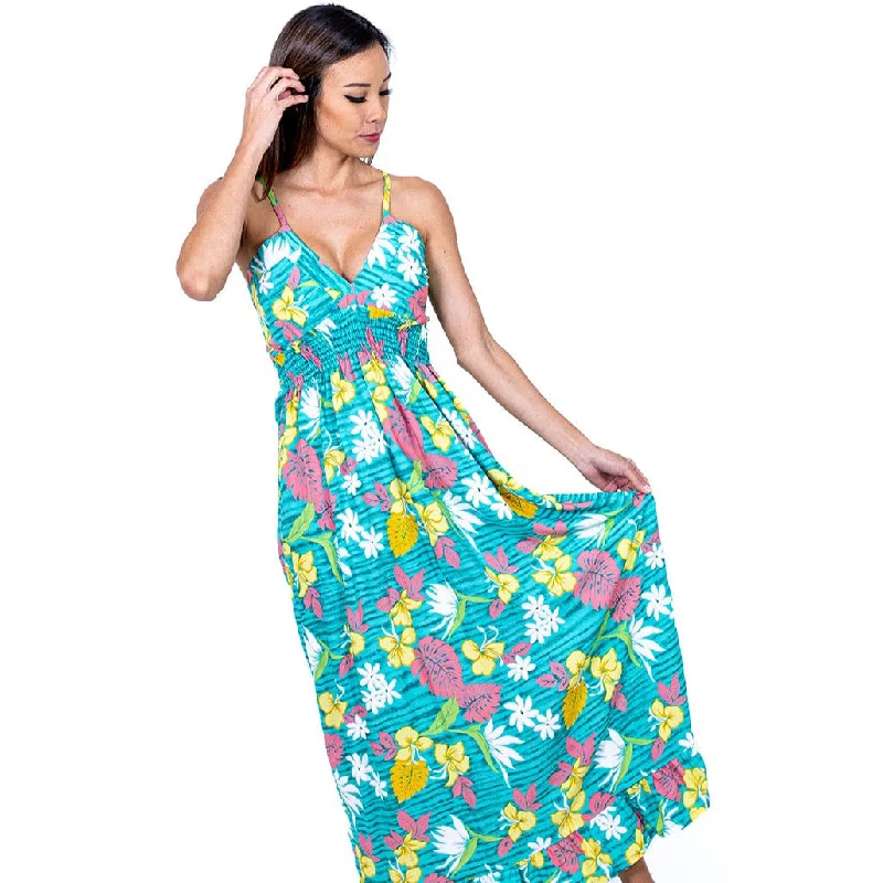 Classic Style New Bird of Paradise V-Neck Dress, Made in Hawaii
