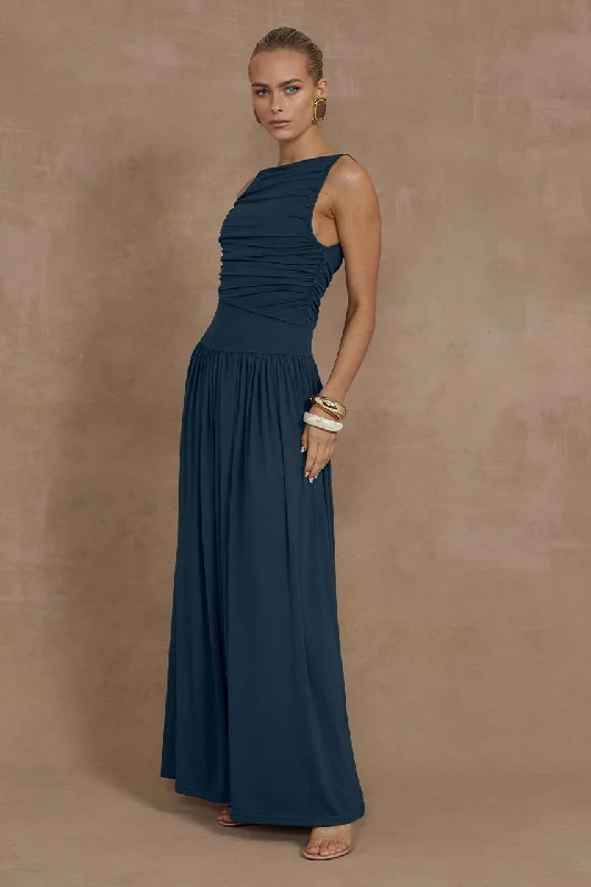 Loose Fit NALLA MAXI DRESS - STEEL