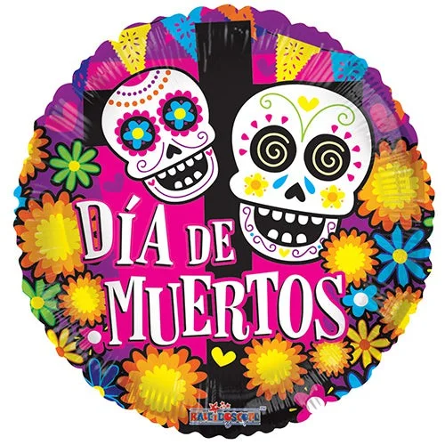 Wearable At Home Or Out 18 inch DIA DE MUERTOS COLORFUL