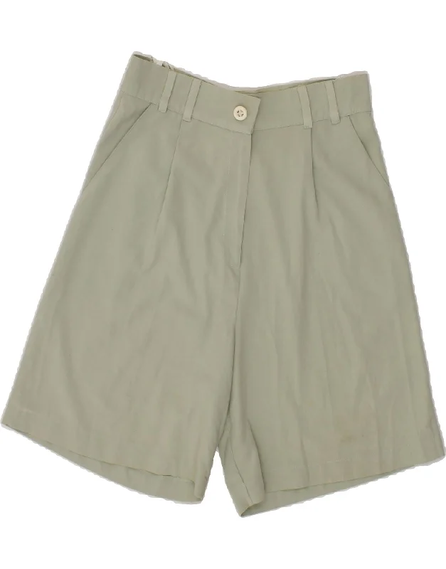 Outdoor Trend VINTAGE Womens High Waist Pegged Chino Shorts W25 Small Green