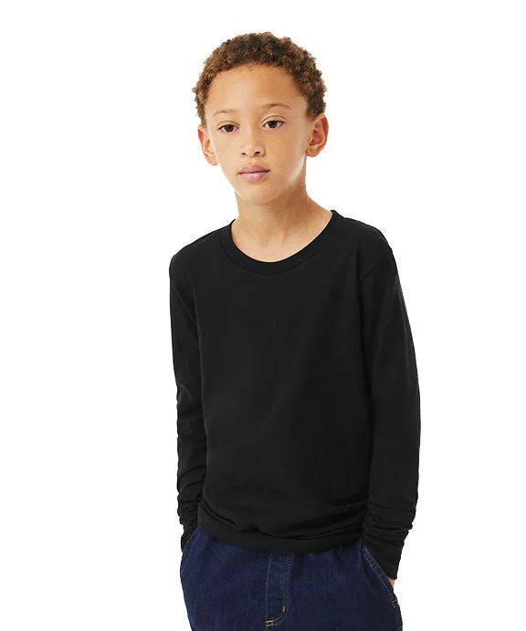 Trends 3513Y - Bella + Canvas Youth Triblend Long-Sleeve T-Shirt | Solid Black