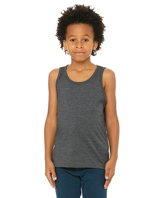 Effortless Style 3480YCV - Bella + Canvas Youth Heather CVC Tank Top | Dark Grey Heather
