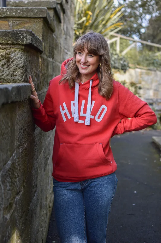Elegant And Elegant Luxe - Red Hello Hoodie