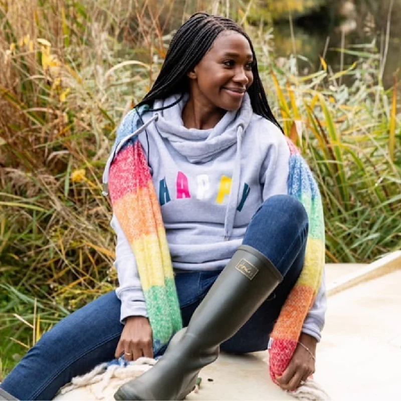 Casual Street Happy Cowl Neck Hoodie