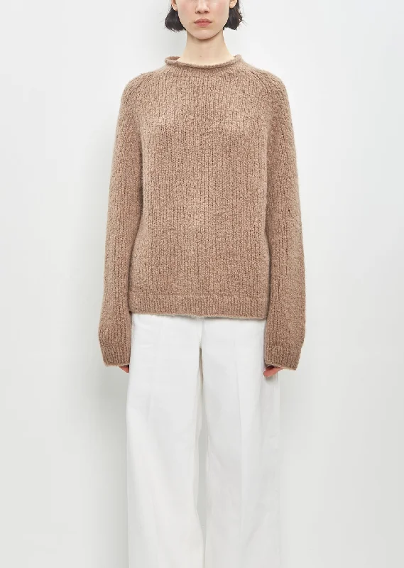 Luxury Customization Cashmere Silk Chili Sweater — Toffee
