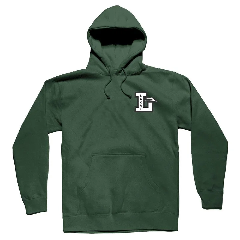 Fashionable and casual Lakai Letterman Pullover Hoodie - Alpine Green