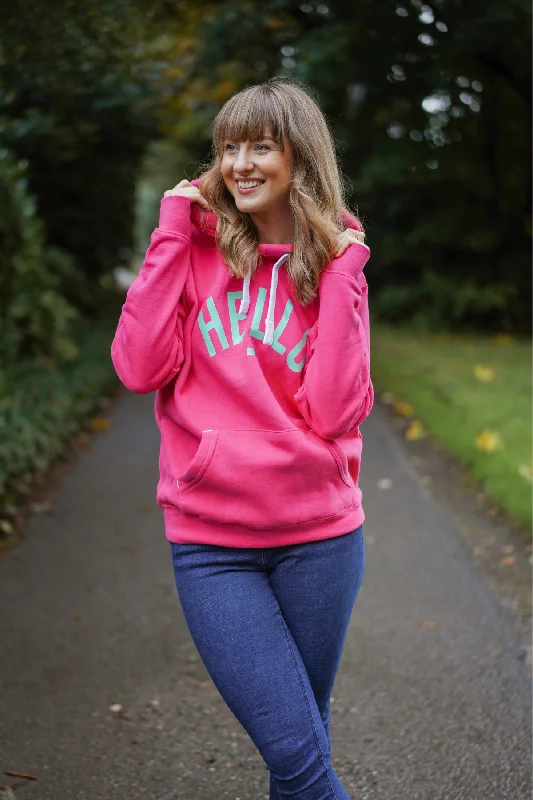 Design Perception Luxe - Bright Pink Hello Hoodie