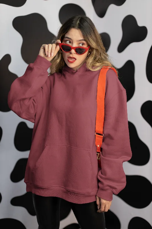 Cute Style Basic Coral Red Winter Hoodies