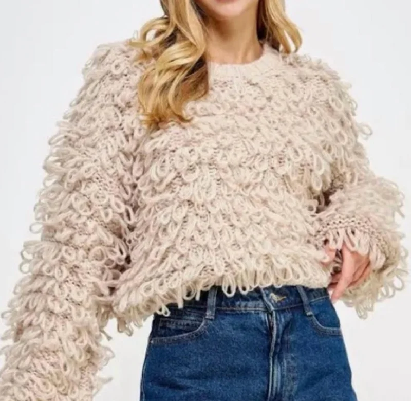 Smart Casuals Smiles For You Sweater In Taupe
